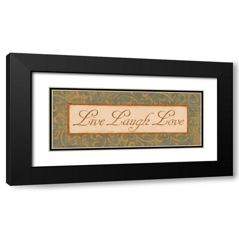 Moss Gold Scroll II Black Modern Wood Framed Art Print with Double Matting by Jeffrey, Jillian