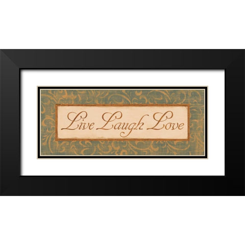 Moss Gold Scroll II Black Modern Wood Framed Art Print with Double Matting by Jeffrey, Jillian