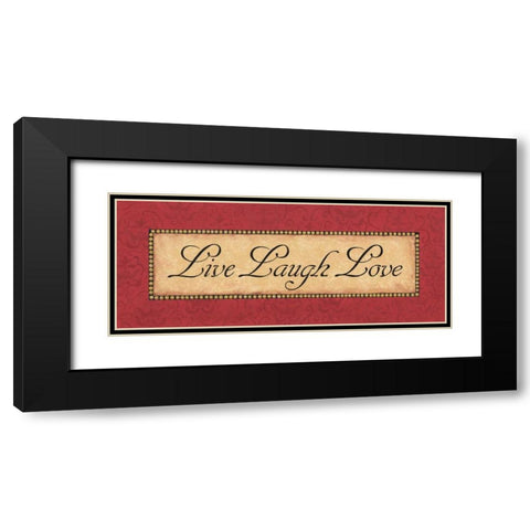 Red Damask II Black Modern Wood Framed Art Print with Double Matting by Jeffrey, Jillian