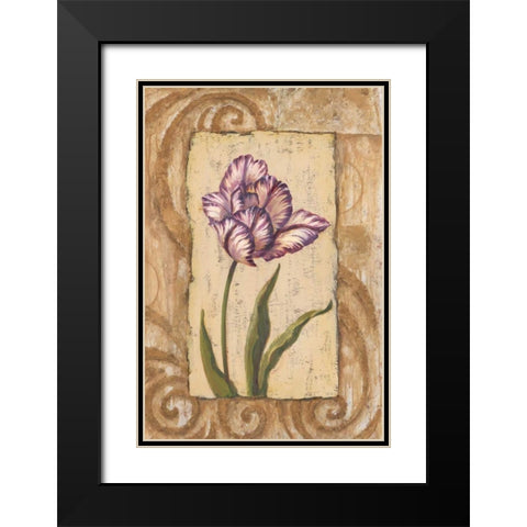 Classic Tulip I Black Modern Wood Framed Art Print with Double Matting by Jeffrey, Jillian