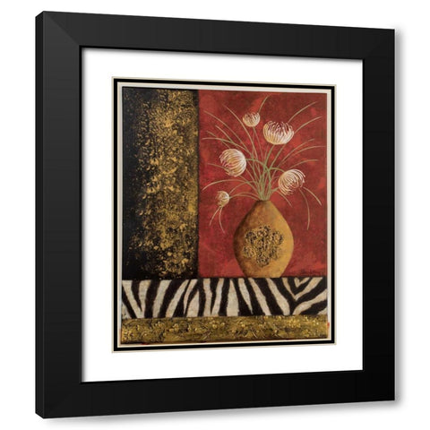 Asianique I Black Modern Wood Framed Art Print with Double Matting by Jeffrey, Jillian