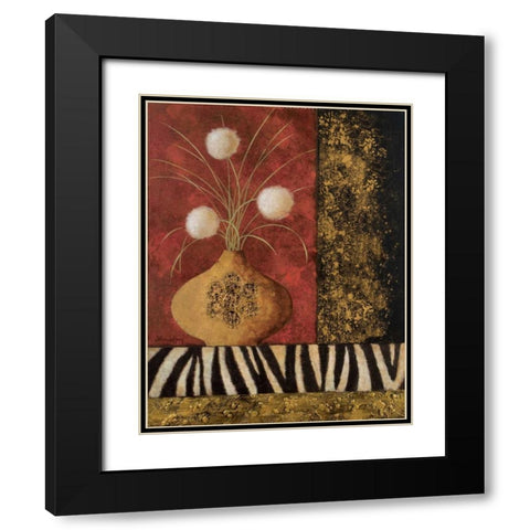 Asianique II Black Modern Wood Framed Art Print with Double Matting by Jeffrey, Jillian