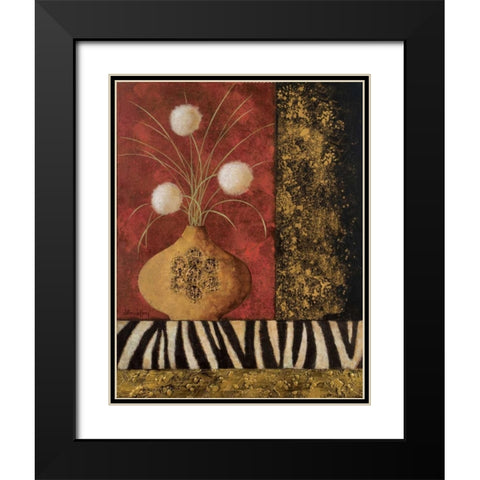 Asianique II Black Modern Wood Framed Art Print with Double Matting by Jeffrey, Jillian