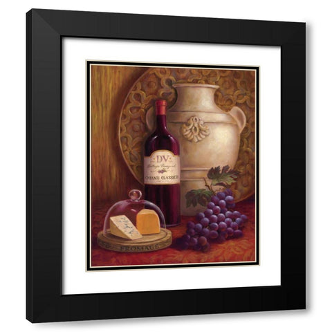 Fresco Vineyard II Black Modern Wood Framed Art Print with Double Matting by Jeffrey, Jillian