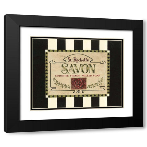 Soap Label Black Modern Wood Framed Art Print with Double Matting by Jeffrey, Jillian