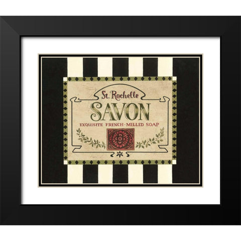 Soap Label Black Modern Wood Framed Art Print with Double Matting by Jeffrey, Jillian