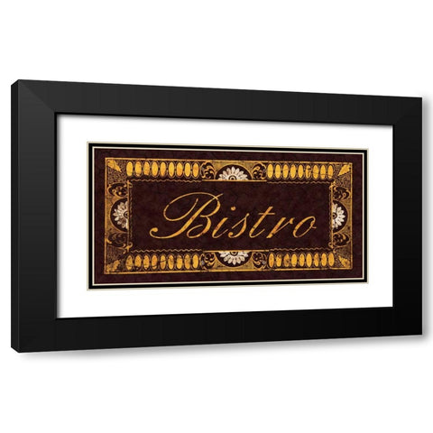 Bistro Black Modern Wood Framed Art Print with Double Matting by Jones, Catherine