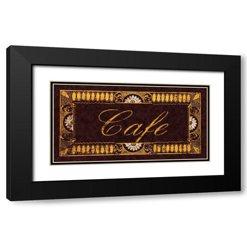 Cafe Black Modern Wood Framed Art Print with Double Matting by Jones, Catherine