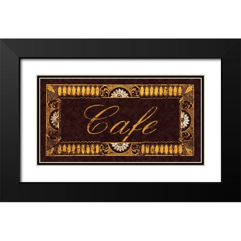 Cafe Black Modern Wood Framed Art Print with Double Matting by Jones, Catherine