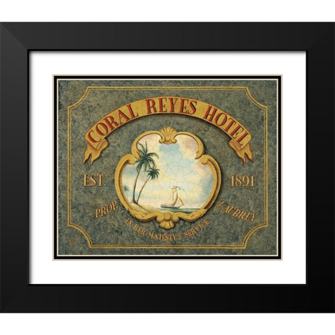 Coral Reyes Hotel Black Modern Wood Framed Art Print with Double Matting by Jones, Catherine