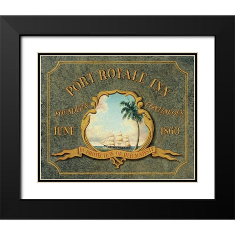 Port Royale Inn Black Modern Wood Framed Art Print with Double Matting by Jones, Catherine