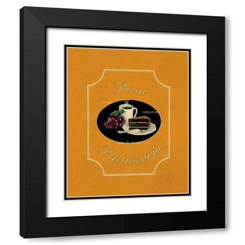 Rosa Pasticceria Black Modern Wood Framed Art Print with Double Matting by Jones, Catherine