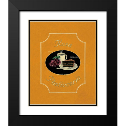 Rosa Pasticceria Black Modern Wood Framed Art Print with Double Matting by Jones, Catherine