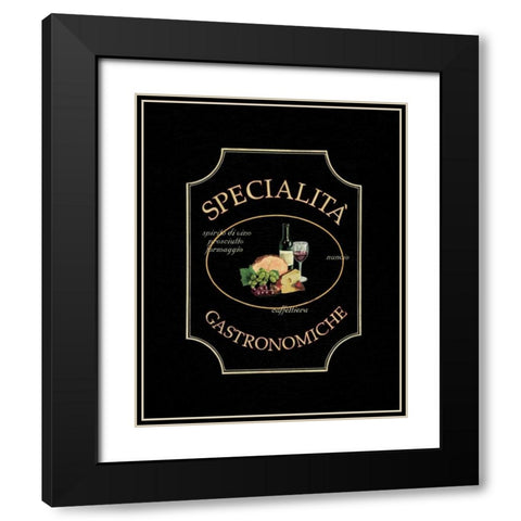 Specialita Gastronomiche Black Modern Wood Framed Art Print with Double Matting by Jones, Catherine