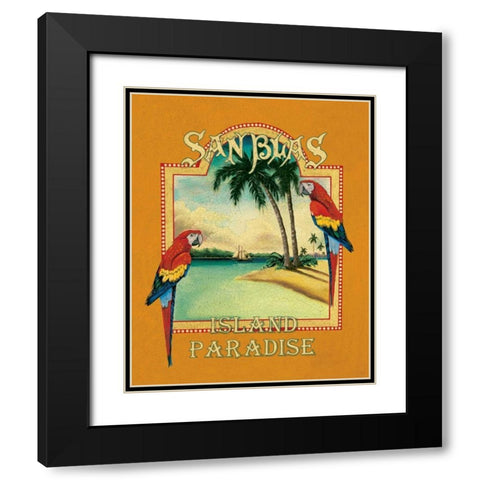 San Blas Black Modern Wood Framed Art Print with Double Matting by Jones, Catherine