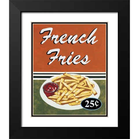 French Fries Black Modern Wood Framed Art Print with Double Matting by Jones, Catherine