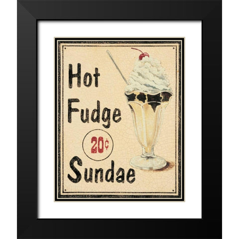 Malt Shop II Black Modern Wood Framed Art Print with Double Matting by Jones, Catherine