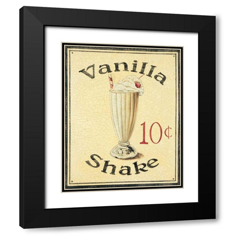 Malt Shop III Black Modern Wood Framed Art Print with Double Matting by Jones, Catherine