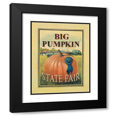 Big Pumpkin Black Modern Wood Framed Art Print with Double Matting by Jones, Catherine
