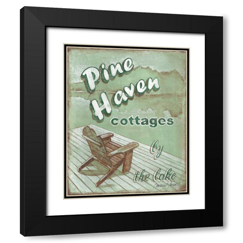 Pine Haven Black Modern Wood Framed Art Print with Double Matting by Jones, Catherine