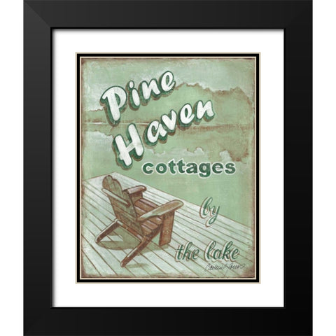 Pine Haven Black Modern Wood Framed Art Print with Double Matting by Jones, Catherine