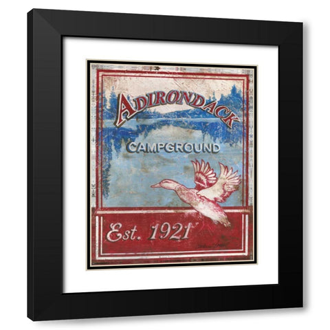 Adirondack Camp Black Modern Wood Framed Art Print with Double Matting by Jones, Catherine