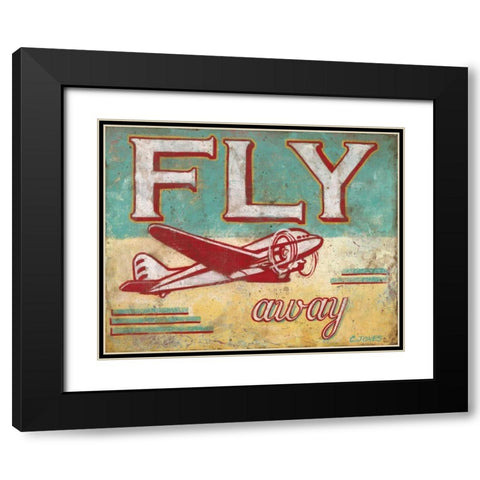 Fly Away Black Modern Wood Framed Art Print with Double Matting by Jones, Catherine