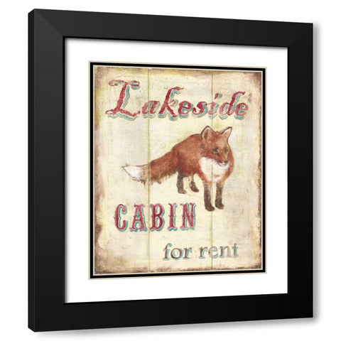 Lakeside Cabin Black Modern Wood Framed Art Print with Double Matting by Jones, Catherine