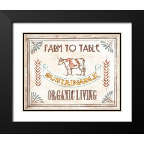 Organic Living Black Modern Wood Framed Art Print with Double Matting by Jones, Catherine