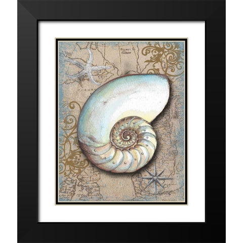 Nautical Treasures III Black Modern Wood Framed Art Print with Double Matting by Knold, Donna