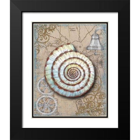 Nautical Treasures IV Black Modern Wood Framed Art Print with Double Matting by Knold, Donna