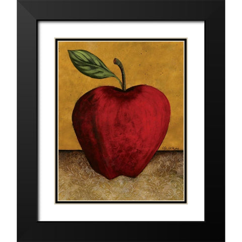 Apple Black Modern Wood Framed Art Print with Double Matting by Kime, John