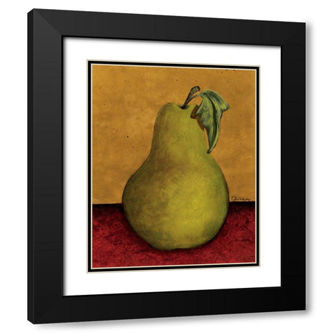 Pear Black Modern Wood Framed Art Print with Double Matting by Kime, John