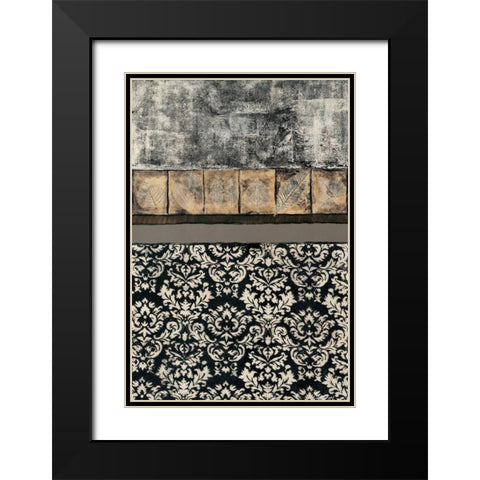 Natures Damask I Black Modern Wood Framed Art Print with Double Matting by Kime, John