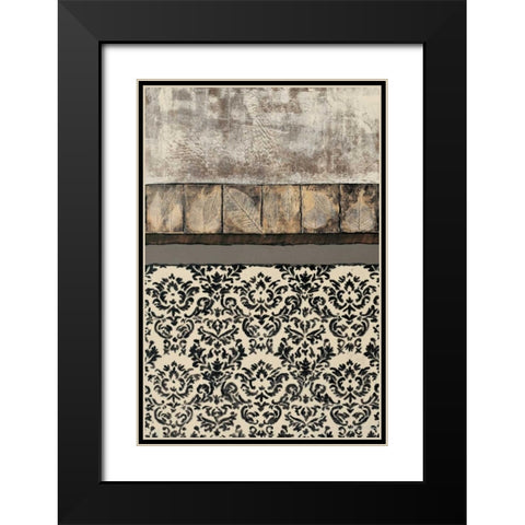 Natures Damask II Black Modern Wood Framed Art Print with Double Matting by Kime, John