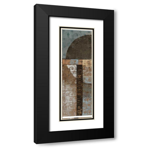 Geo Pattern I Black Modern Wood Framed Art Print with Double Matting by Kime, John