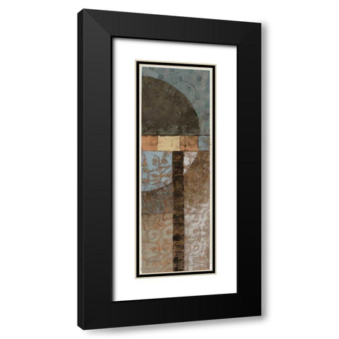 Geo Pattern II Black Modern Wood Framed Art Print with Double Matting by Kime, John