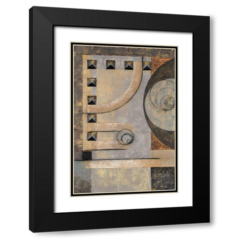 Connect the Dots I Black Modern Wood Framed Art Print with Double Matting by Kime, John