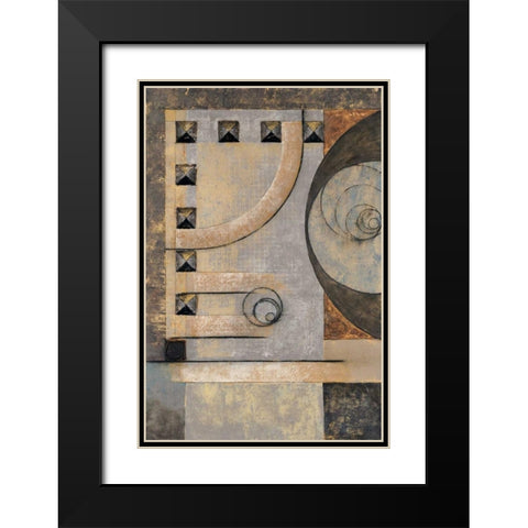 Connect the Dots I Black Modern Wood Framed Art Print with Double Matting by Kime, John