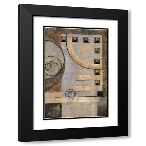 Connect the Dots II Black Modern Wood Framed Art Print with Double Matting by Kime, John