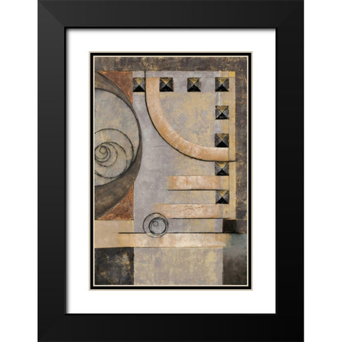 Connect the Dots II Black Modern Wood Framed Art Print with Double Matting by Kime, John
