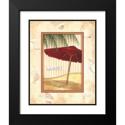 Parasol Club I Black Modern Wood Framed Art Print with Double Matting by Laliberte, Andrea