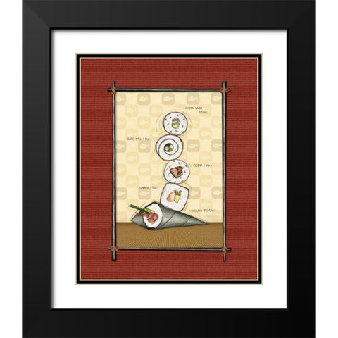 Sushi II Black Modern Wood Framed Art Print with Double Matting by Laliberte, Andrea