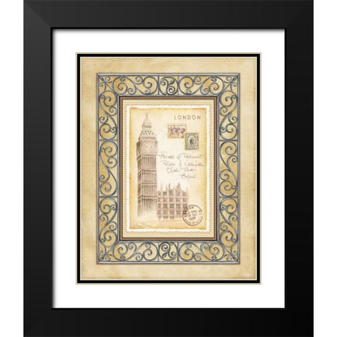 London Postcard Black Modern Wood Framed Art Print with Double Matting by Laliberte, Andrea
