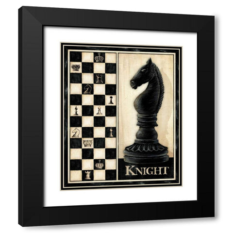 Classic Knight Black Modern Wood Framed Art Print with Double Matting by Laliberte, Andrea