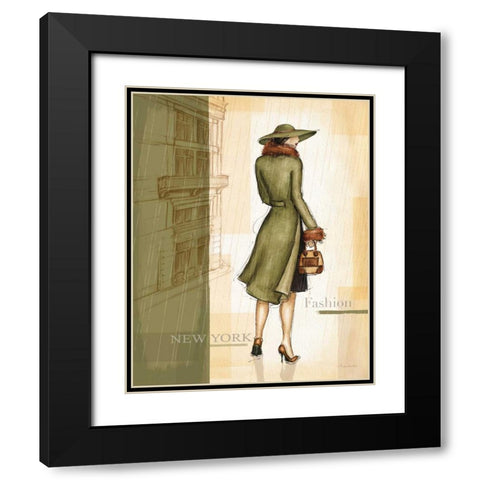 Rain New York Black Modern Wood Framed Art Print with Double Matting by Laliberte, Andrea