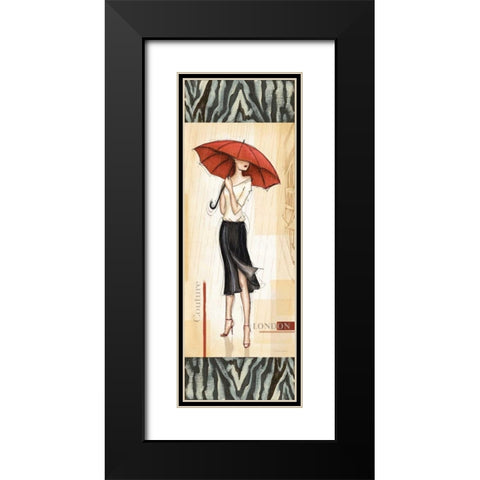 London Fashion Black Modern Wood Framed Art Print with Double Matting by Laliberte, Andrea