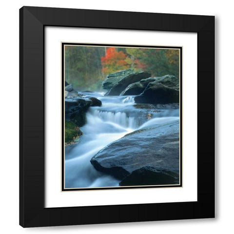 Moving Water I Black Modern Wood Framed Art Print with Double Matting by Larson, Scott