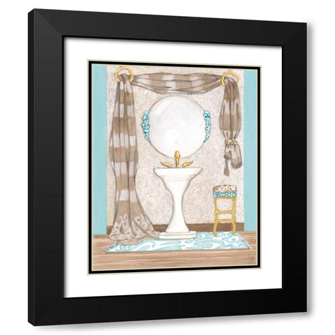 Bathroom Elegance II Black Modern Wood Framed Art Print with Double Matting by Laurencon