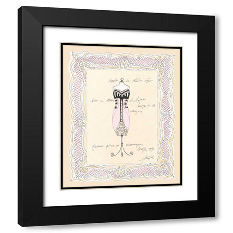 Dress Form II Black Modern Wood Framed Art Print with Double Matting by Leal, Steve